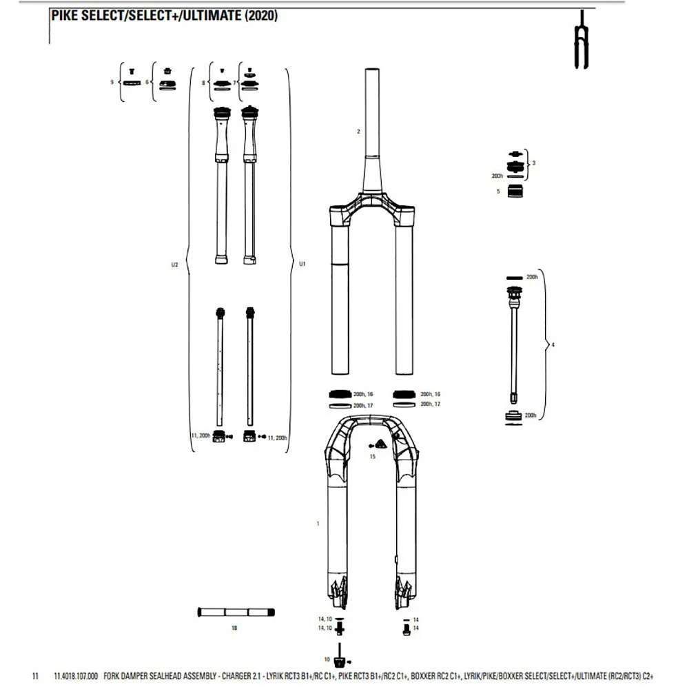 Rock Shox Charger 2.1 Lyrik/pike/boxxer Gaffel Fjäder Tätning, Black, One Size Rock Shox Charger 2.1 Lyrik/pike/boxxer Gaffel Fjäder Tätning, Black, One Size