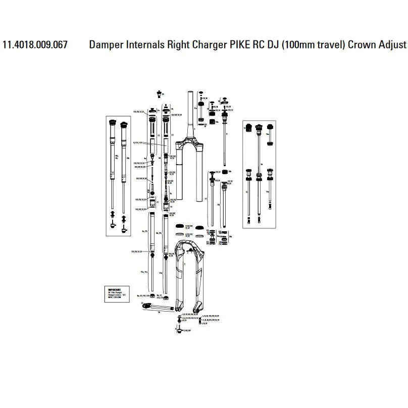 Rock Shox Damper Assembly Crown Charger Rc Pike Dj Servicekit