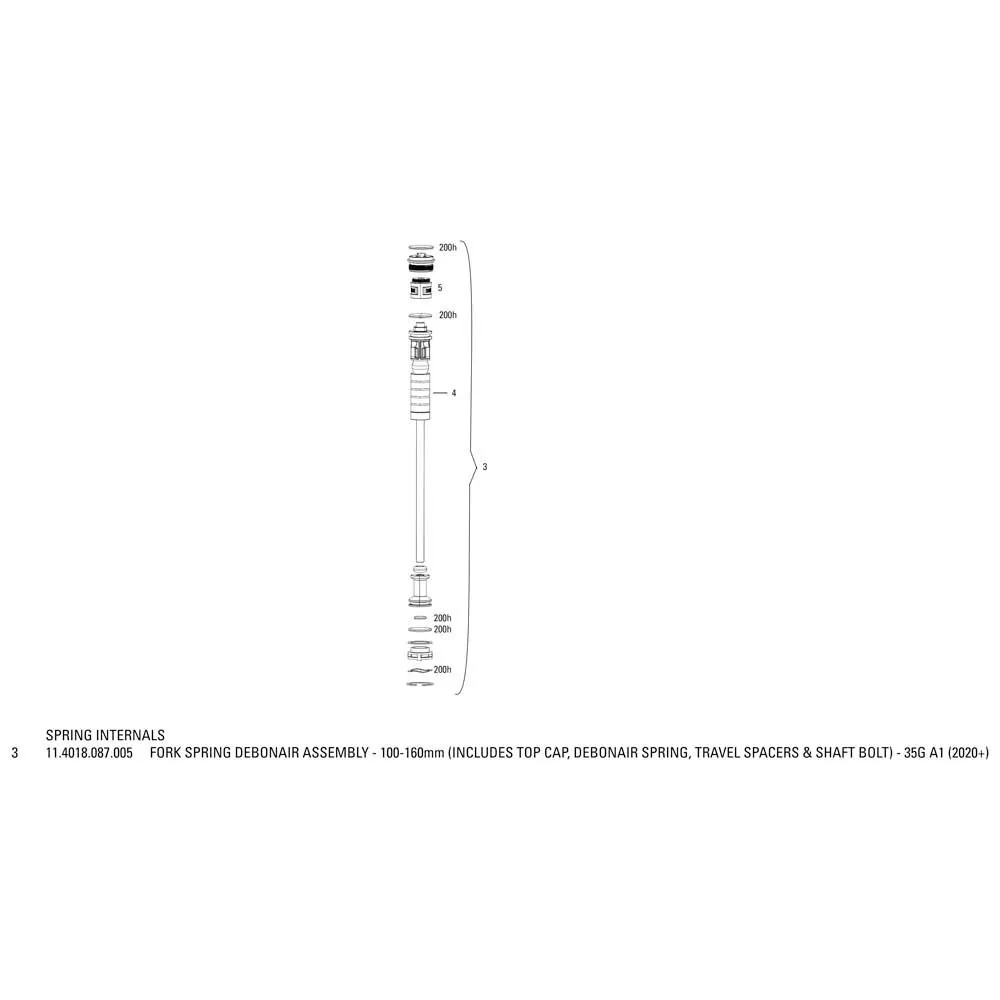 Rock Shox Debonair 35 Gold Servicekit, Black, 100-160mm Rock Shox Debonair 35 Gold Servicekit, Black, 100-160mm