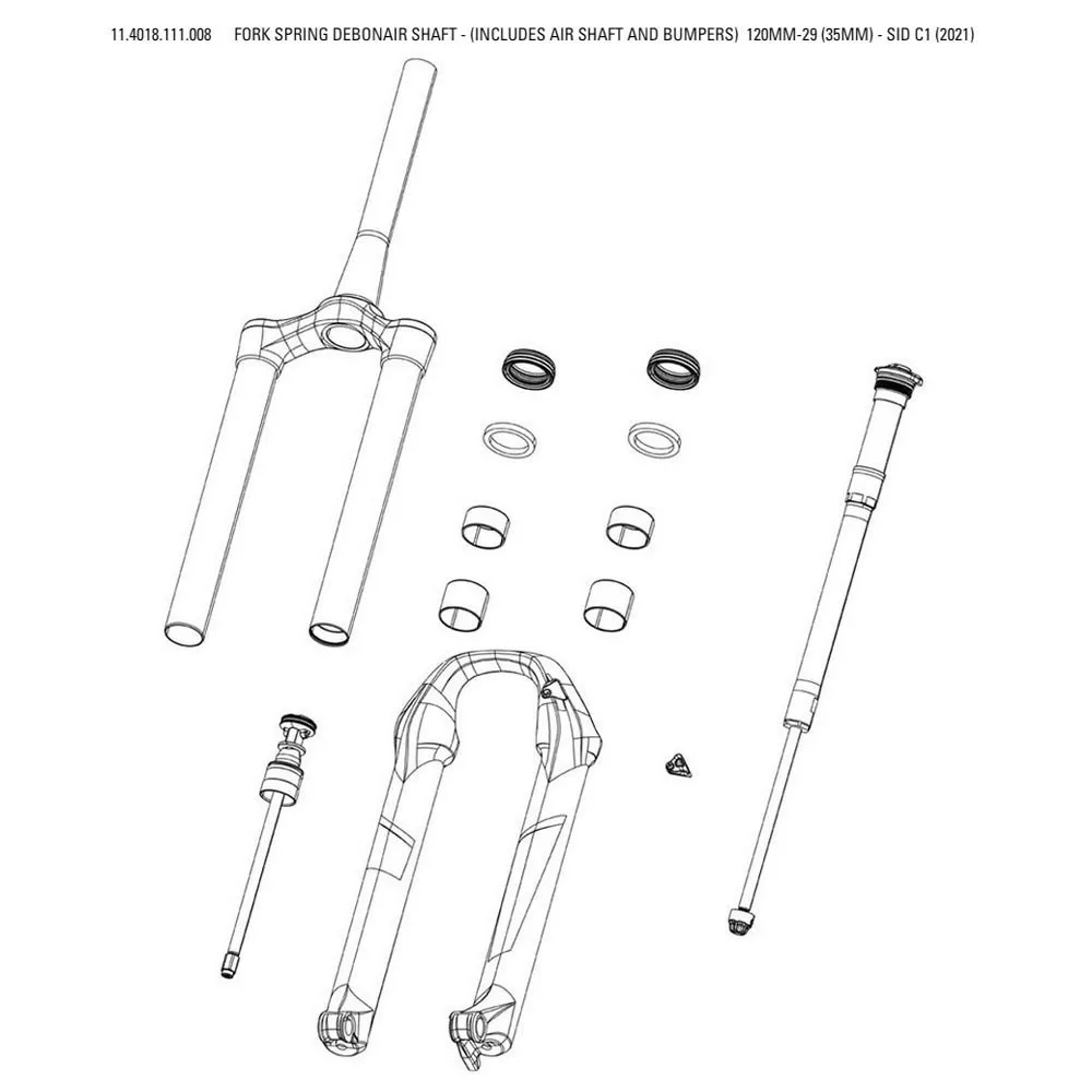 Rock Shox Debonair shaft 120mm - 29"SID C1