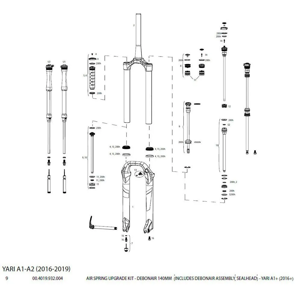 Rock Shox Debonair Yari Patron, Black, 120mm Rock Shox Debonair Yari Patron, Black, 120mm