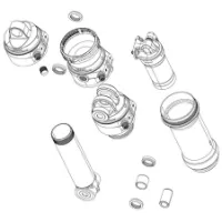 Rock Shox Deluxe Coil B1+ 2023+ Standard 47.5-55 Mm Bakre Stötdämpare ögla Kit Rock Shox Deluxe Coil B1+ 2023+ Standard 47.5-55 Mm Bakre Stötdämpare ögla Kit