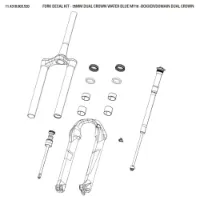 Rock Shox Dual Crown Klistermärkesset Rock Shox Dual Crown Klistermärkesset