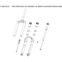 Rock Shox Frok Springs Solo Air-montering Rock Shox Frok Springs Solo Air-montering