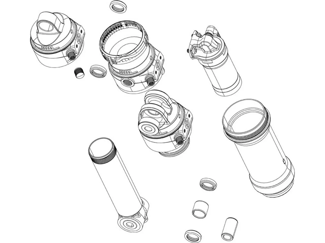 Rock Shox Führungsstangen-Einheit für Deluxe Ultimate RCT C1+ ab Modell 2023