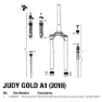 Rock Shox Guld Judy Boost Solo Air 42os Tätningssats, Black, 27.5"