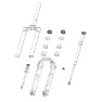 Rock Shox Kron/styrrör/Överrör Dual Position Air 51 Offset För Zeb A1, Diffusion black, 27.5-29"