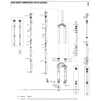 Rock Shox Pike 27´´/29´´ 140 Mm Boost Solo Air Left Inre Fjäderdelar Rock Shox Pike 27´´/29´´ 140 Mm Boost Solo Air Left Inre Fjäderdelar