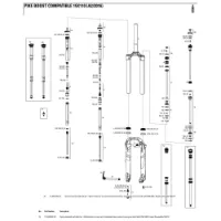 Rock Shox Pike 27´´/29´´ 160 Mm Boost Solo Air Left Inre Fjäderdelar Rock Shox Pike 27´´/29´´ 160 Mm Boost Solo Air Left Inre Fjäderdelar