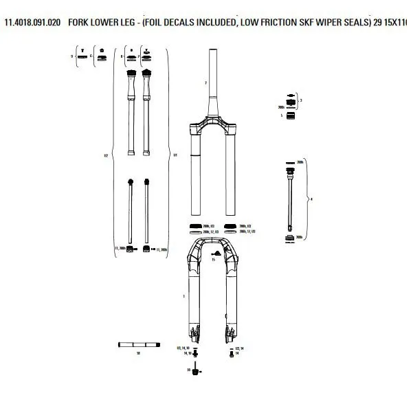 Rock Shox Pike Ultimate B3 Flask Gaffel Sänks, Gloss black, 29" Rock Shox Pike Ultimate B3 Flask Gaffel Sänks, Gloss black, 29"