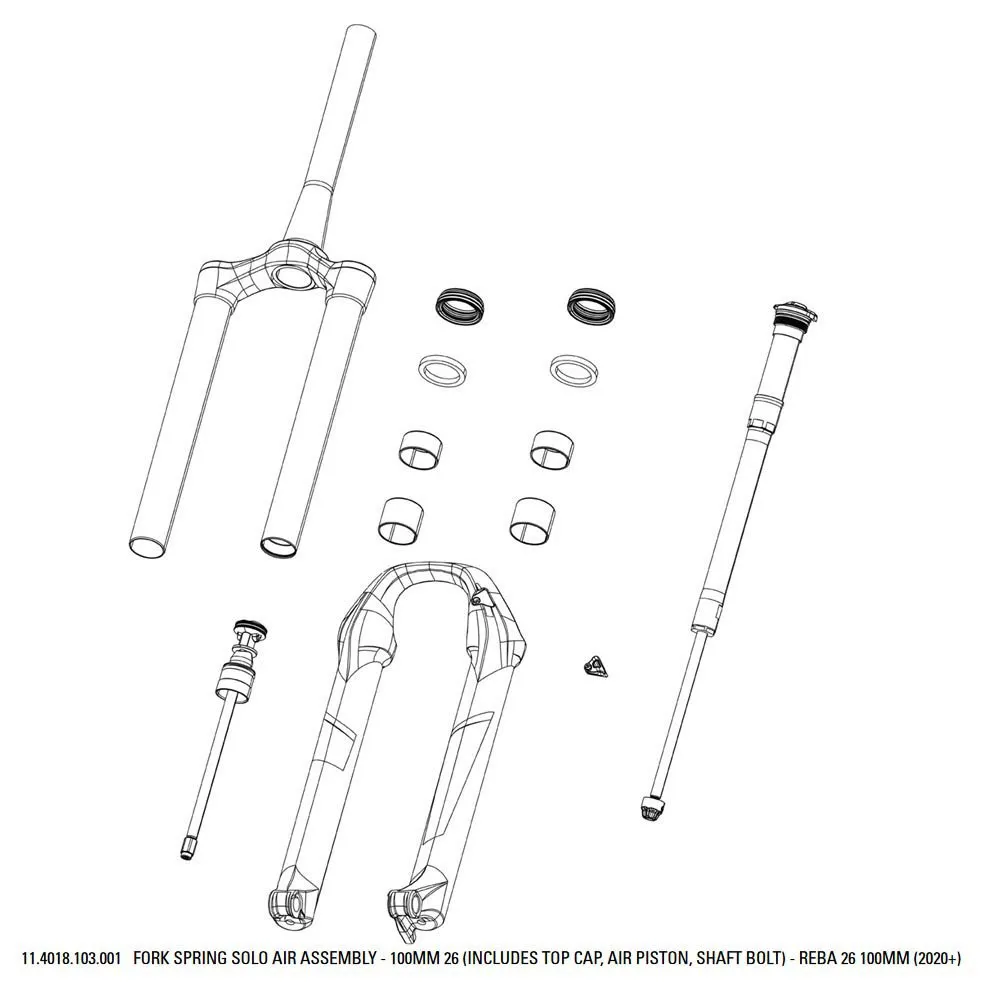 Rock Shox Reba Solo Air-luftgaffel Rock Shox Reba Solo Air-luftgaffel