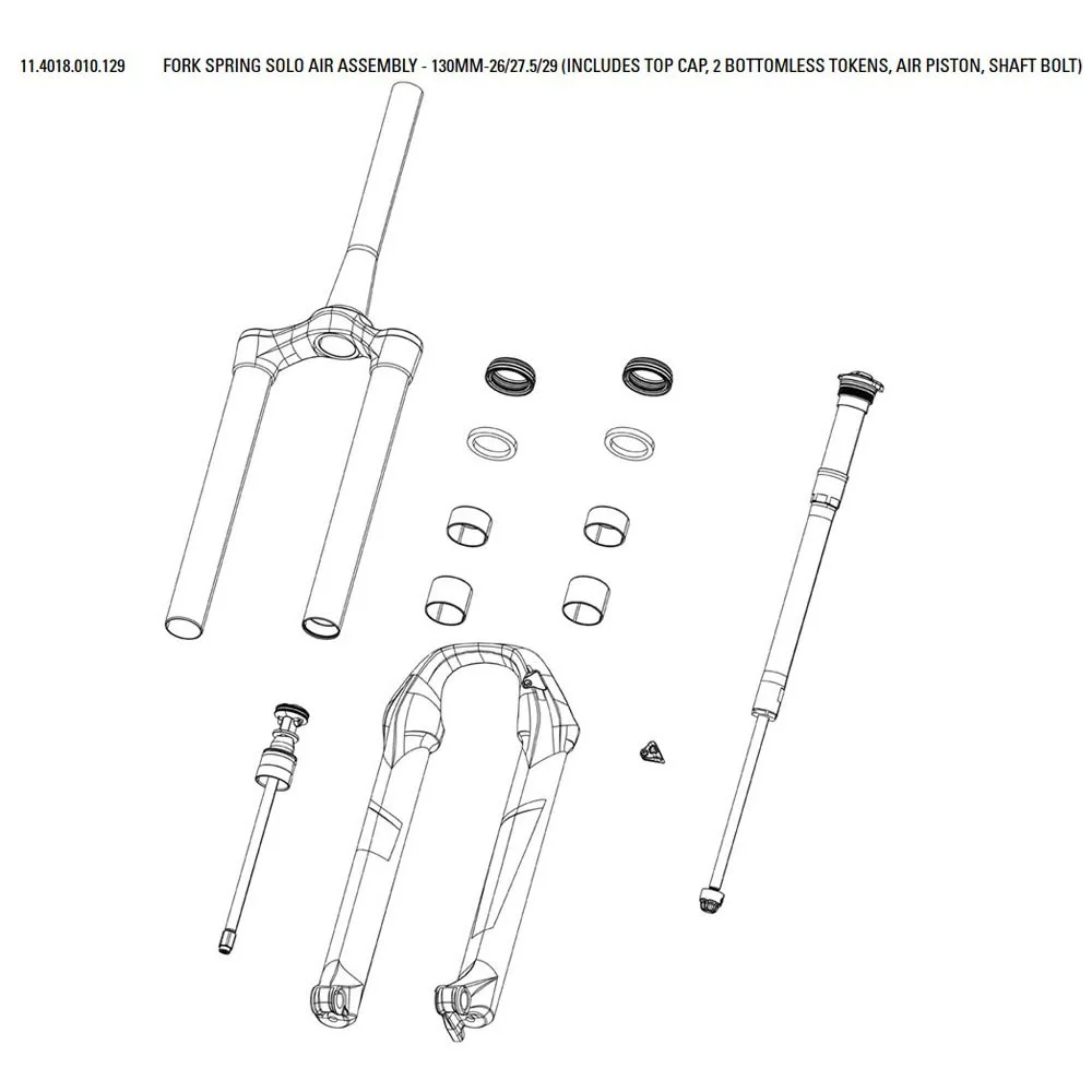 Rock Shox Revelation A1-a4 Solo Air-fjädrad Gaffel Rock Shox Revelation A1-a4 Solo Air-fjädrad Gaffel