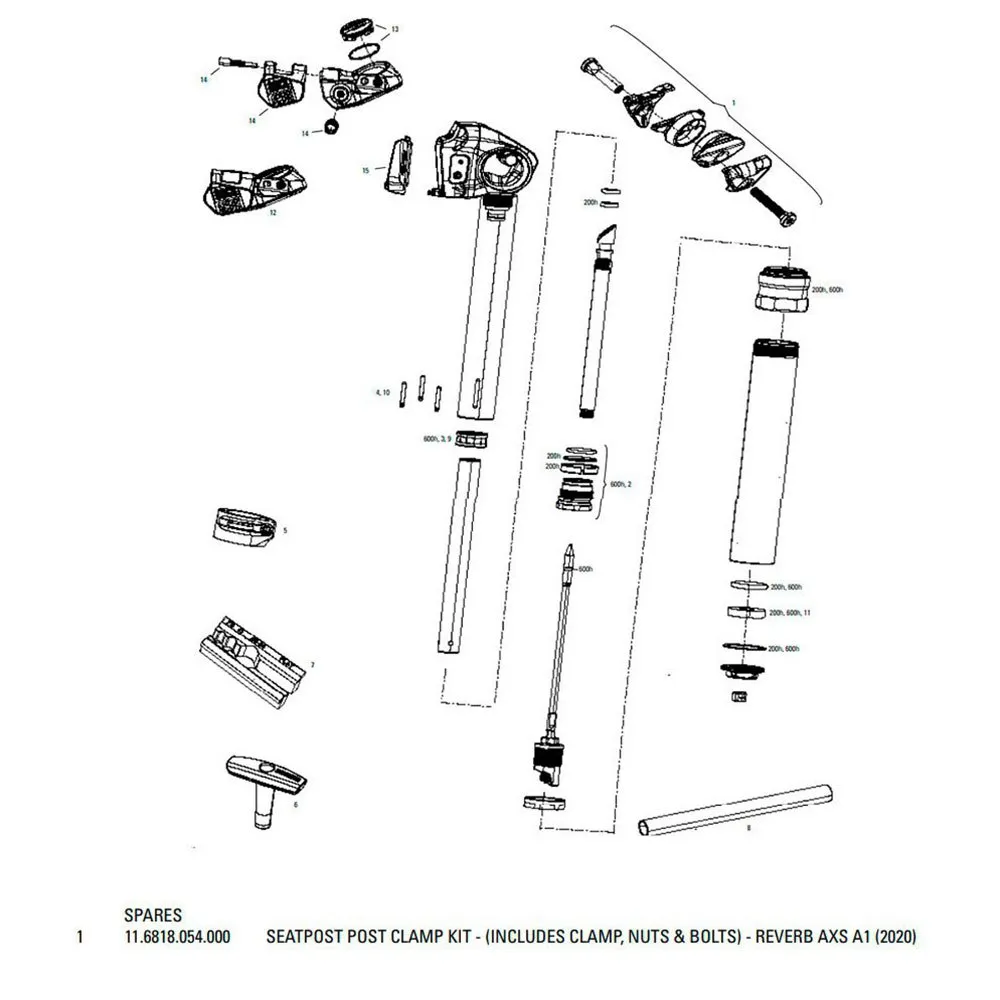 Rock Shox Reverb Axs A1 2020 Sadelklämma, Black, One Size