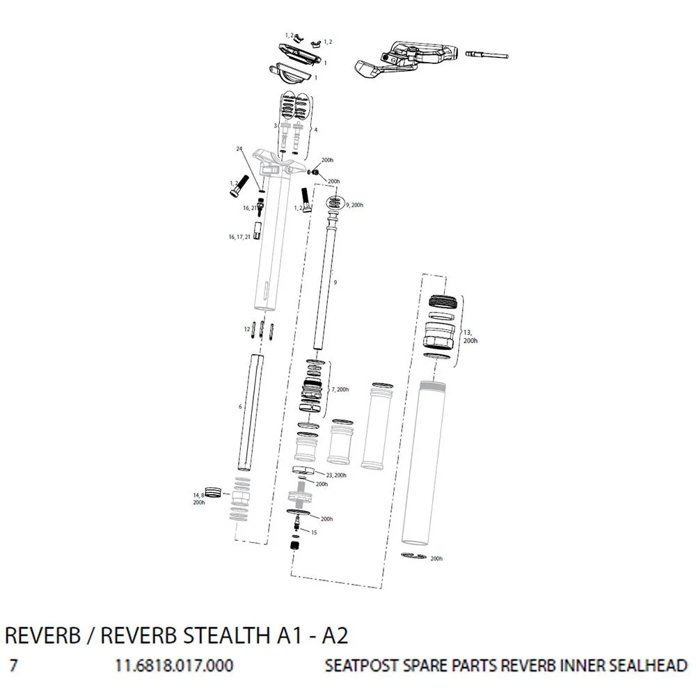 Rock Shox Reverb Inner Packning, Black, One Size Rock Shox Reverb Inner Packning, Black, One Size