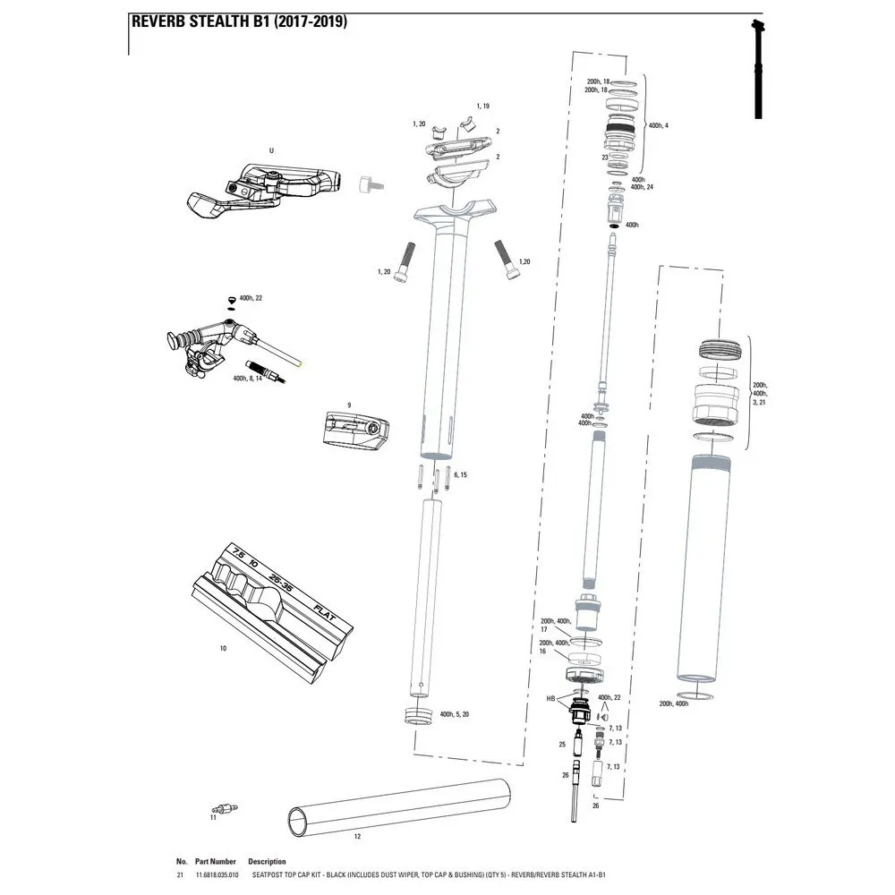 Rock Shox Reverb/reverb Stealth A1-b1 Servicekit 5 Enheter, Black, One Size Rock Shox Reverb/reverb Stealth A1-b1 Servicekit 5 Enheter, Black, One Size