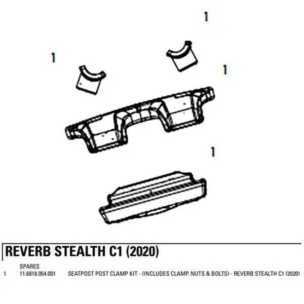 Rock Shox Reverb Stealth C1 2020 Sadelklämma, Black, One Size