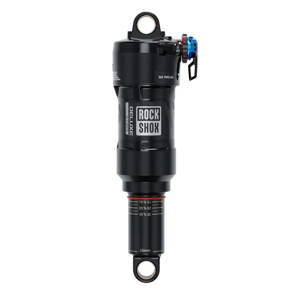 Rock Shox Rs Deluxe Ultimate Rct Linear Air 0neg/0pos Tokens Linearreb/dcomp 380lb Lockout Stötdämpare, Black, 50mm, 185mm