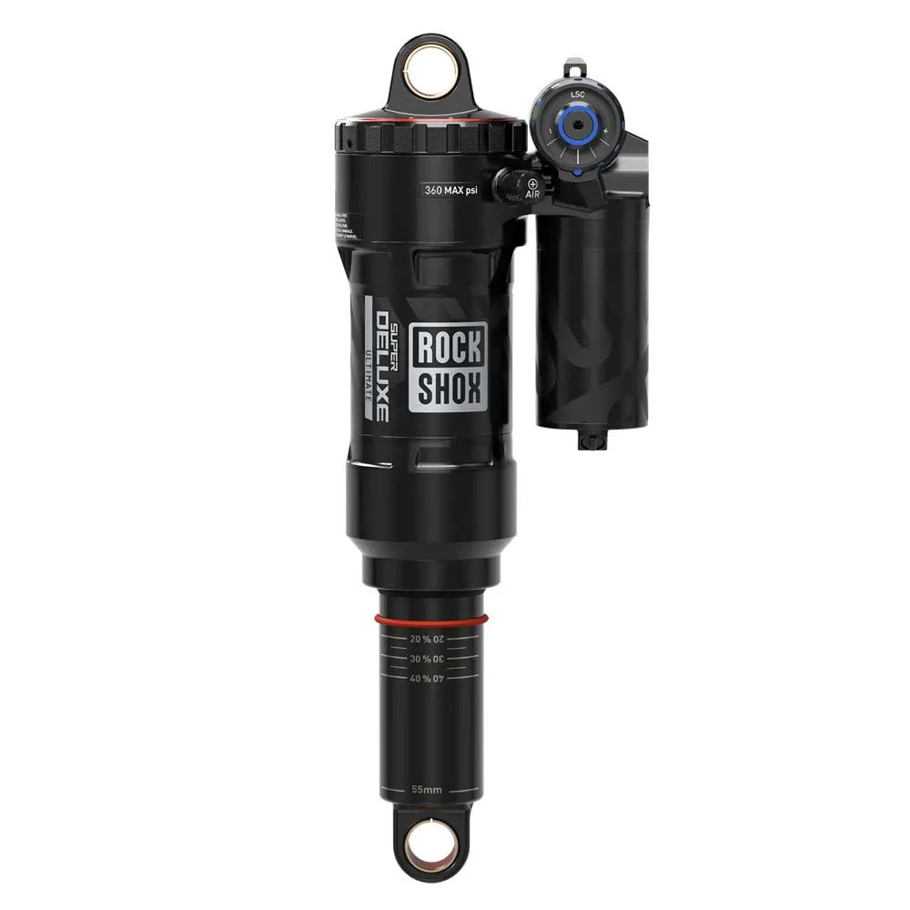 Rock Shox Rs Super Deluxe Ultimate Rc2t Linear Air 0neg/2pos Tokens Linearreb/l1comp Stötdämpare, Black, 55mm, 210mm
