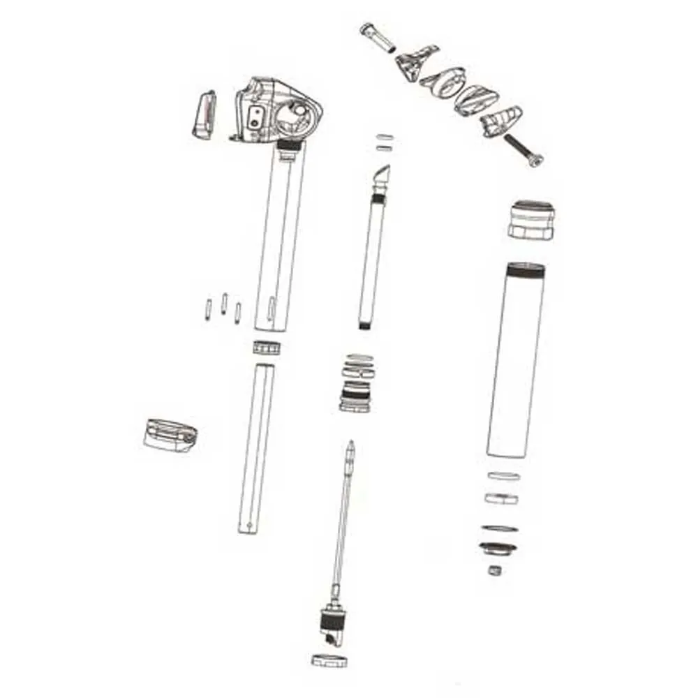 Rock Shox Sadelstolps Slangkoppling För Reverb A1-b1/reverb Stealth A1-b1, Black, One Size
