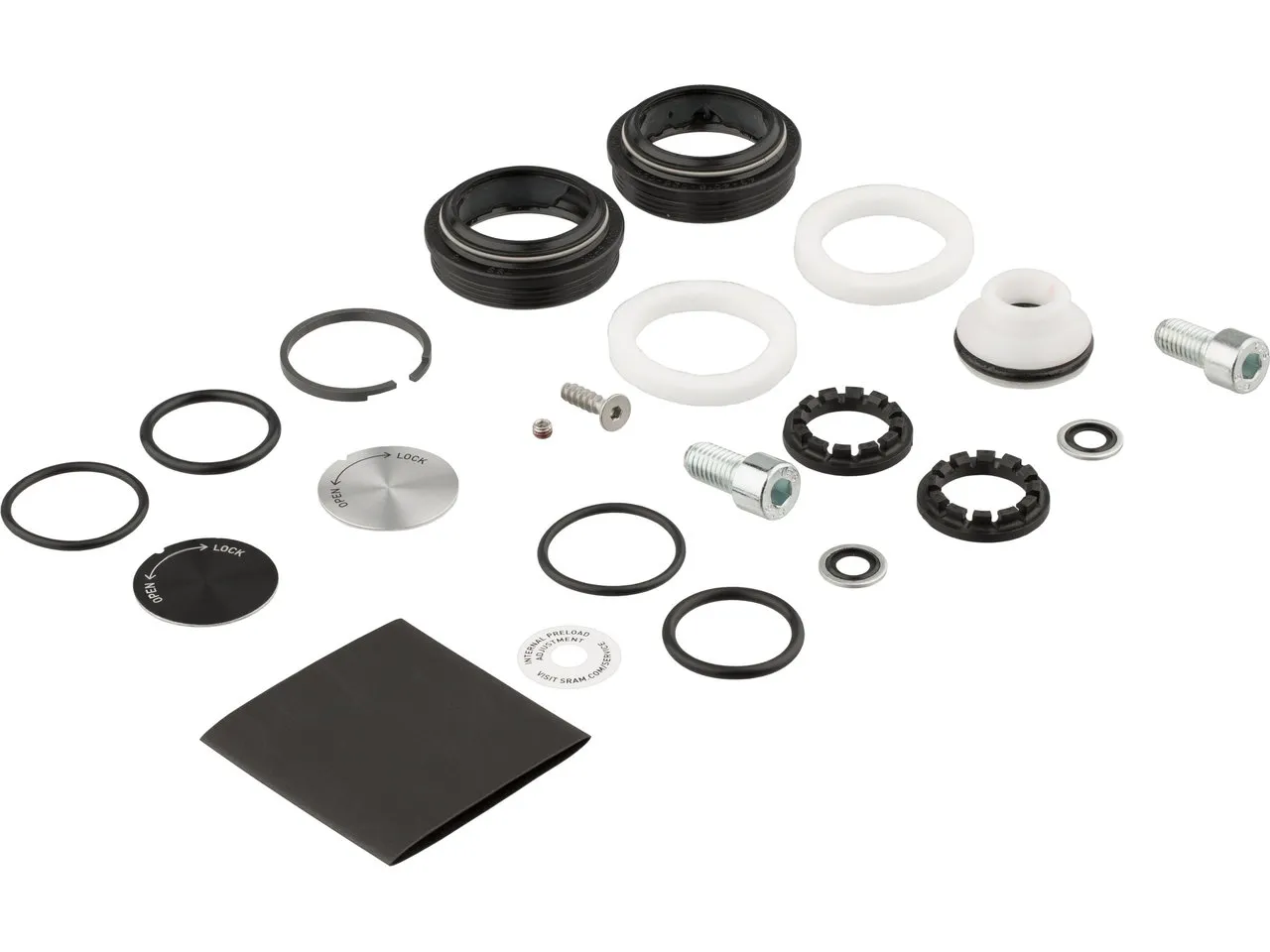 Rock Shox Service Kit A1 Full Paragon Silver Modell 2015-2016, Black, One Size