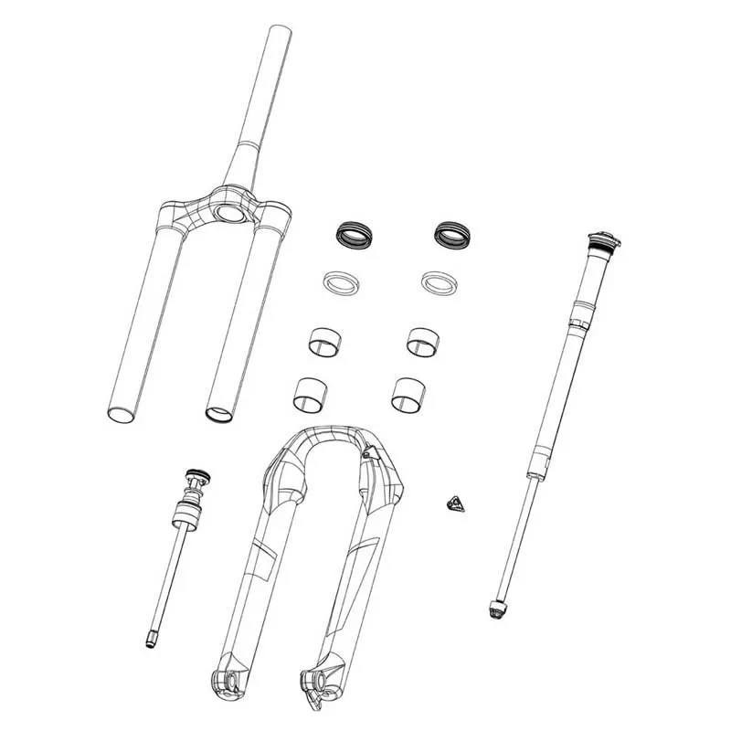 Rock Shox Sid 35 Mm Ultimate 29´´ D1+ 2024+ Diffusion Black Klistermärkesset, Gloss grey, One Size
