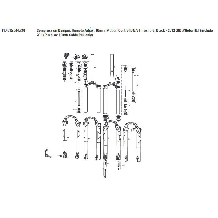 Rock Shox Sidb/reba Rlt Pushloc 2013 Servicekit, Silver, One Size