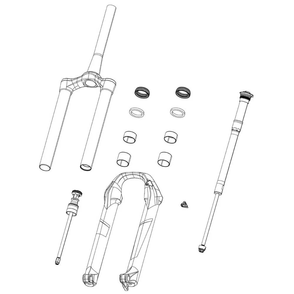 Rock Shox Silver Fjäder Solo Air Xc30 A1-a3/30 A1 -luftfjädring, Silver / black, 120mm / 27.5-29"