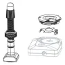 Rock Shox Spring Solo Air Judy Silver A2 Plus Luftventilsats, Silver / black, 130mm / 27.5-29"