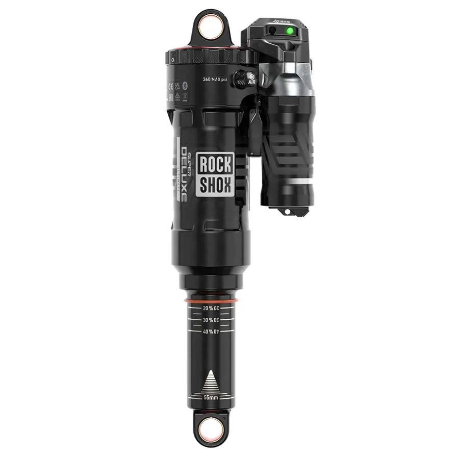 Rock Shox Super Deluxe Ultimate Flight Attendant Pprogressive Air Hydrbottomstd Nb 90deg C2 Yeti Sb140 2020+ Stötdämpare, Black, 55mm, 210mm Rock Shox Super Deluxe Ultimate Flight Attendant Pprogressive Air Hydrbottomstd Nb 90deg C2 Yeti Sb140 2020+ Stötdämpare, Black, 55mm, 210mm