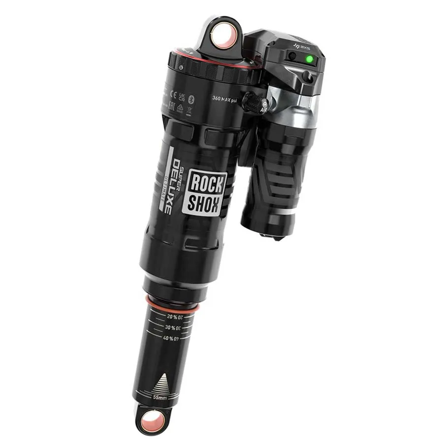 Rock Shox Super Deluxe Ultimate Flight Attendant Pprogressive Air Hydrbottomstd Nb 90deg C2 Yeti Sb140 2020+ Stötdämpare, Black, 55mm, 210mm Rock Shox Super Deluxe Ultimate Flight Attendant Pprogressive Air Hydrbottomstd Nb 90deg C2 Yeti Sb140 2020+ Stötdämpare, Black, 55mm, 210mm