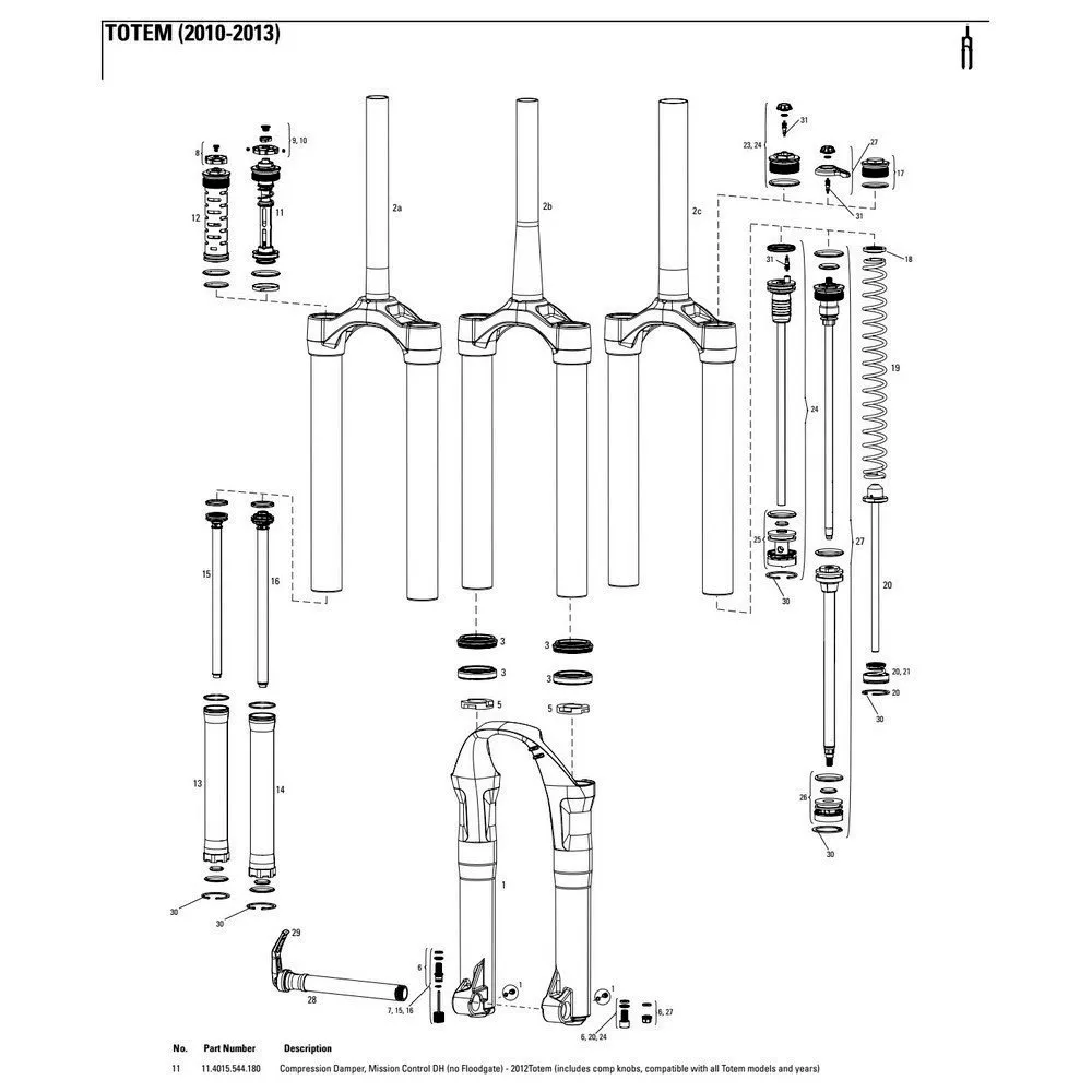 Rock Shox Totem Motion Control Dh Kompressiondämpare, Black / blue, One Size Rock Shox Totem Motion Control Dh Kompressiondämpare, Black / blue, One Size