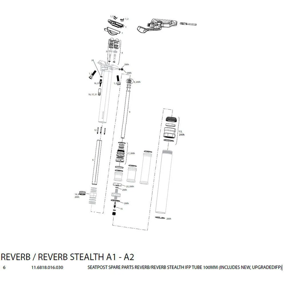 Rock Shox Tube Ifp Reverb/reverb Stealth Distans Rock Shox Tube Ifp Reverb/reverb Stealth Distans