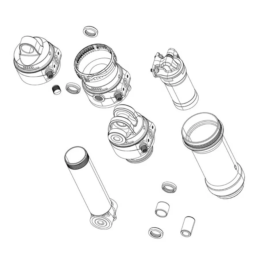 Rock Shox Vivid Trunnion 50 C1+ 2024+ Bakre Stötdämpare ögla Kit, Multicolor, One Size Rock Shox Vivid Trunnion 50 C1+ 2024+ Bakre Stötdämpare ögla Kit, Multicolor, One Size