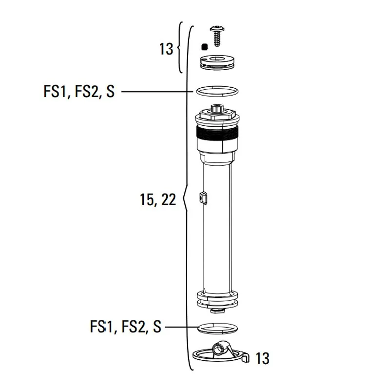 Rock Shox XC32 TK dämparenhet till remote