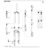 Rock Shox Yari/lyrik 150 Mm Solo Air Left Inre Fjäderdelar Rock Shox Yari/lyrik 150 Mm Solo Air Left Inre Fjäderdelar