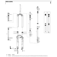 Rock Shox Yari/lyrik 150 Mmdual Position Air Left Inre Fjäderdelar