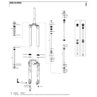 Rock Shox Yari/lyrik 27.5´´ 170 Mm Dual Position Air Left Inre Fjäderdelar Rock Shox Yari/lyrik 27.5´´ 170 Mm Dual Position Air Left Inre Fjäderdelar