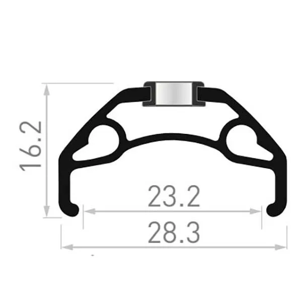 Rodi Blackrock 23 Fälg, Black, 650B - 27.5" 32H Rodi Blackrock 23 Fälg, Black, 650B - 27.5" 32H
