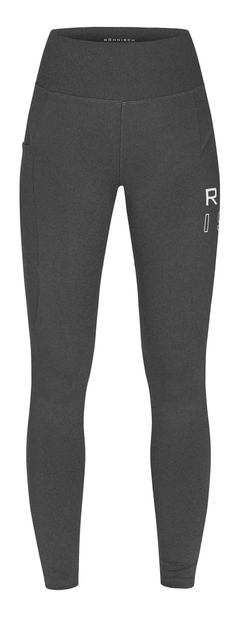 Röhnisch Women's Endorphin Logo Tights, Dark Grey Melange Röhnisch Women's Endorphin Logo Tights, Dark Grey Melange