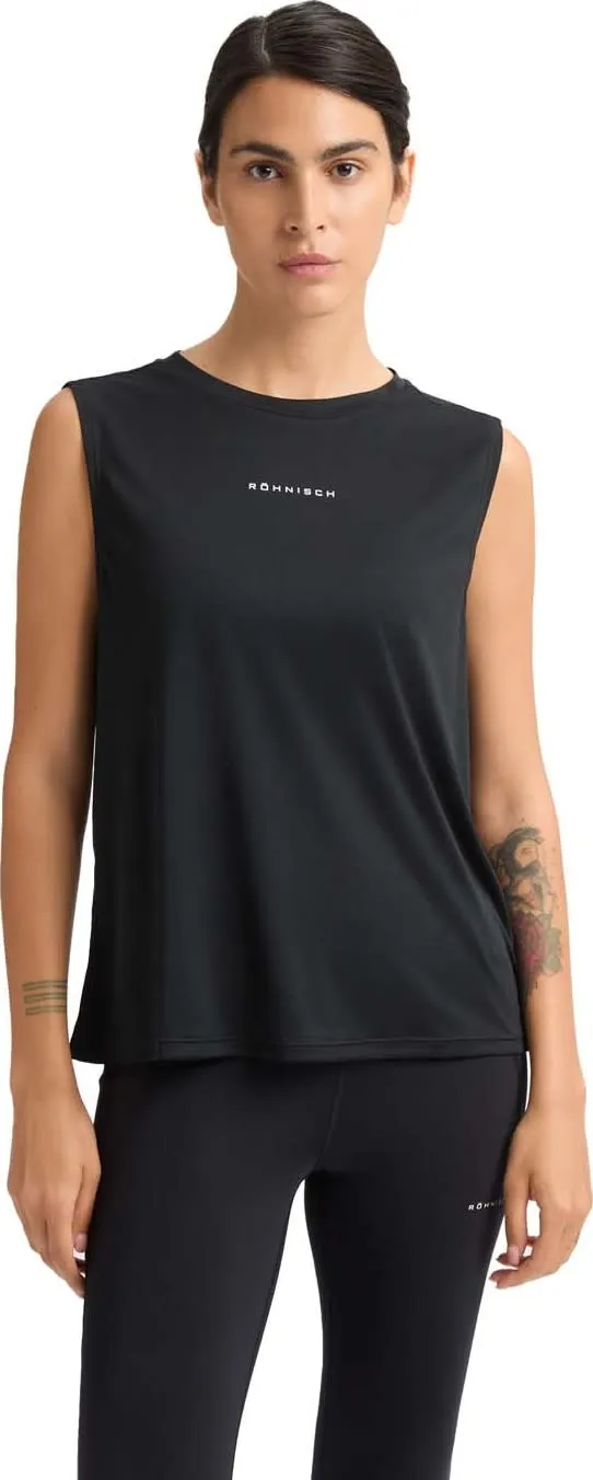Röhnisch Women's Team Logo Singlet, Black Röhnisch Women's Team Logo Singlet, Black