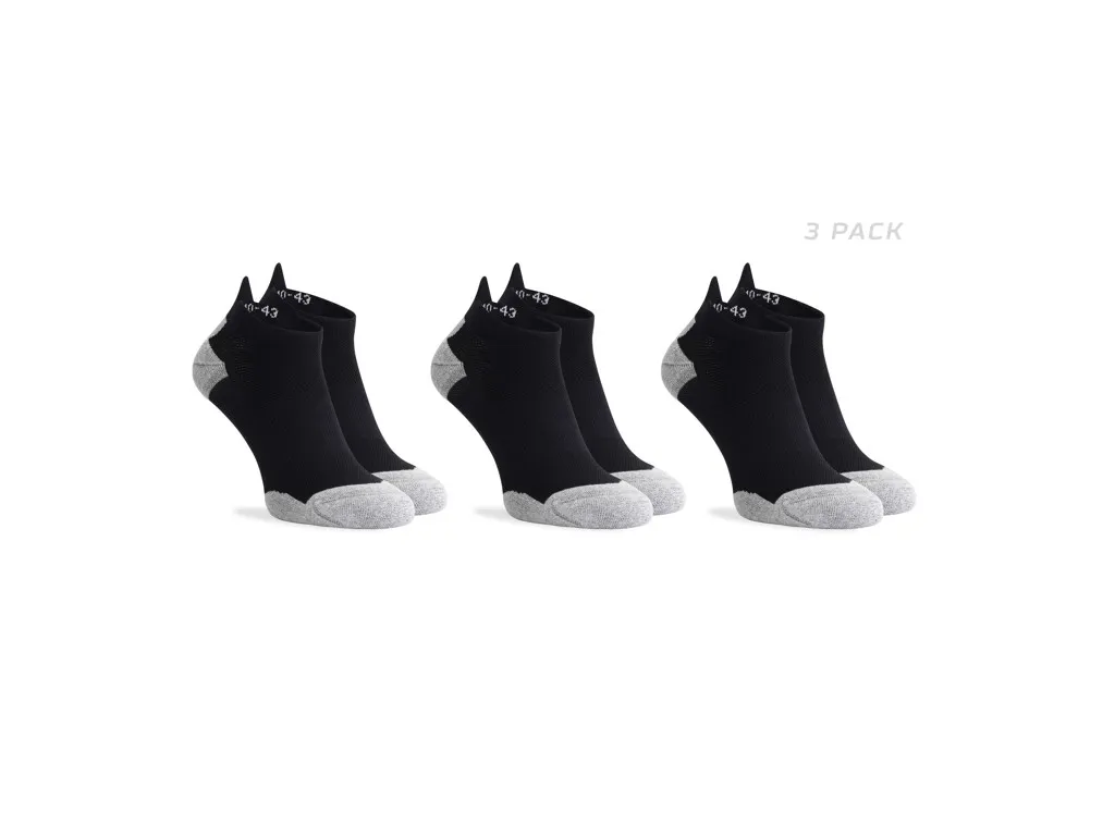 Rogelli Core löparstrumpor 3-pack kort skaft svart/grå