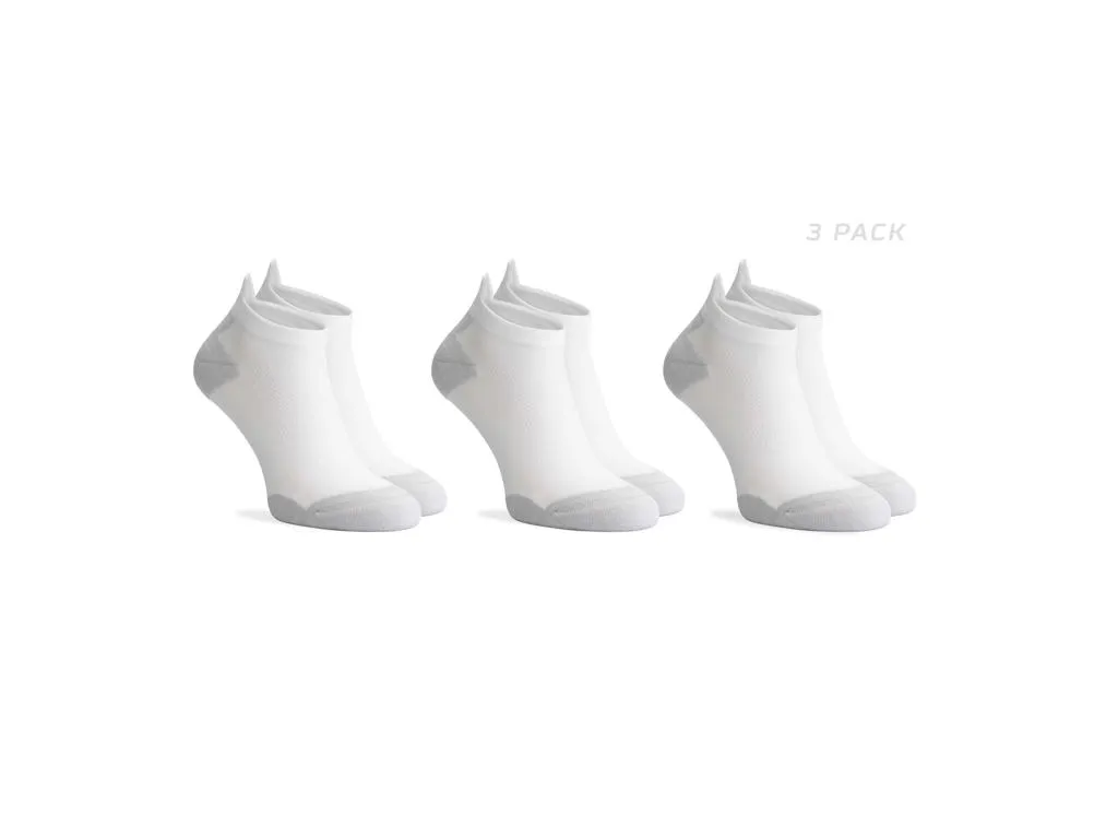 Rogelli Core löparstrumpor 3-pack kort skaft vit/grå