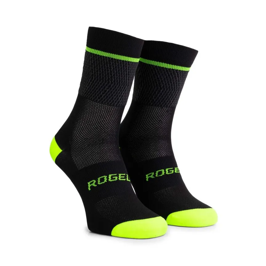 Rogelli Hero 2 Cykelstrømper Sort/Fluorescerande Grön Rogelli Hero 2 Cykelstrømper Sort/Fluorescerande Grön