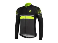 Rogelli Hero cykeltröja långärmad grå/svart/blå herr Rogelli Hero cykeltröja långärmad grå/svart/blå herr