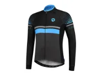 Rogelli Hero cykeltröja långärmad grå/svart/blå herr Rogelli Hero cykeltröja långärmad grå/svart/blå herr