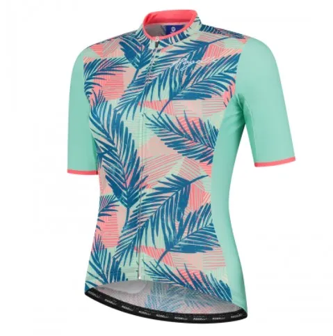 Rogelli Leaf Jersey till Kvinnor - Mint/Koral