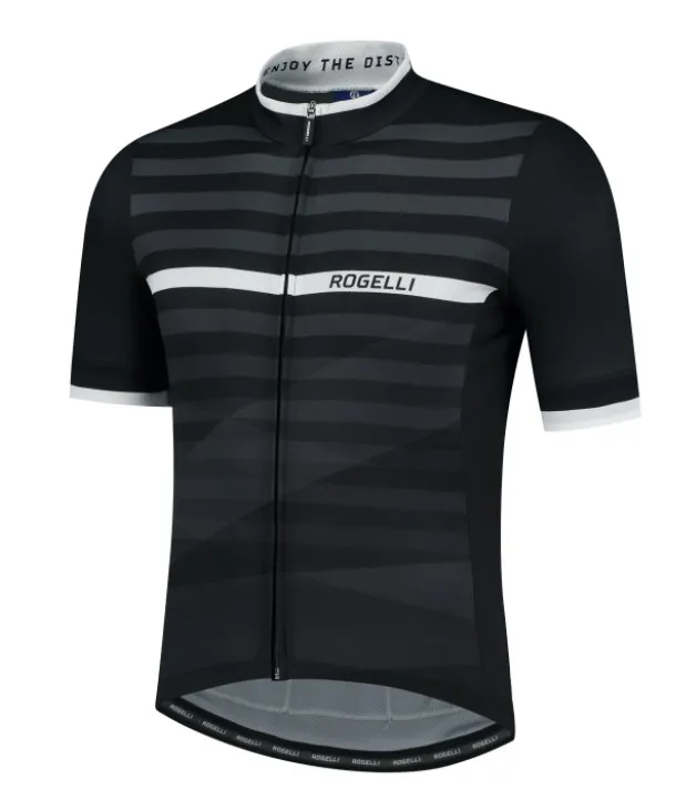 Rogelli Stripe Jersey - Svart / Vit, Vit/Svart, S Rogelli Stripe Jersey - Svart / Vit, Vit/Svart, S