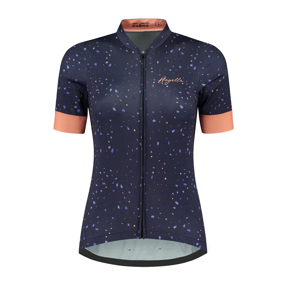 Rogelli Terrazzo Kortärmad Jersey till kvinnor Lilla / Rosa