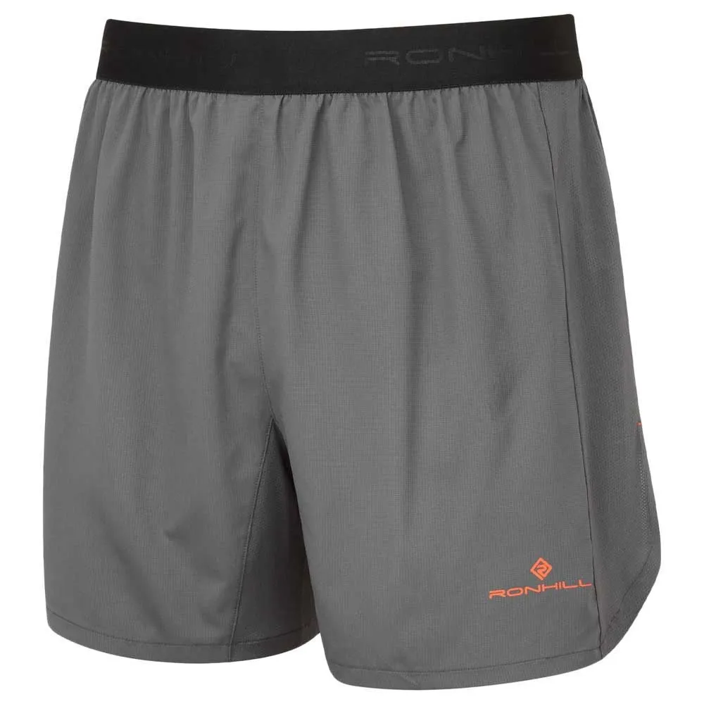 Ronhill Tech 5`` Shorts male, Iron / cardinal orange