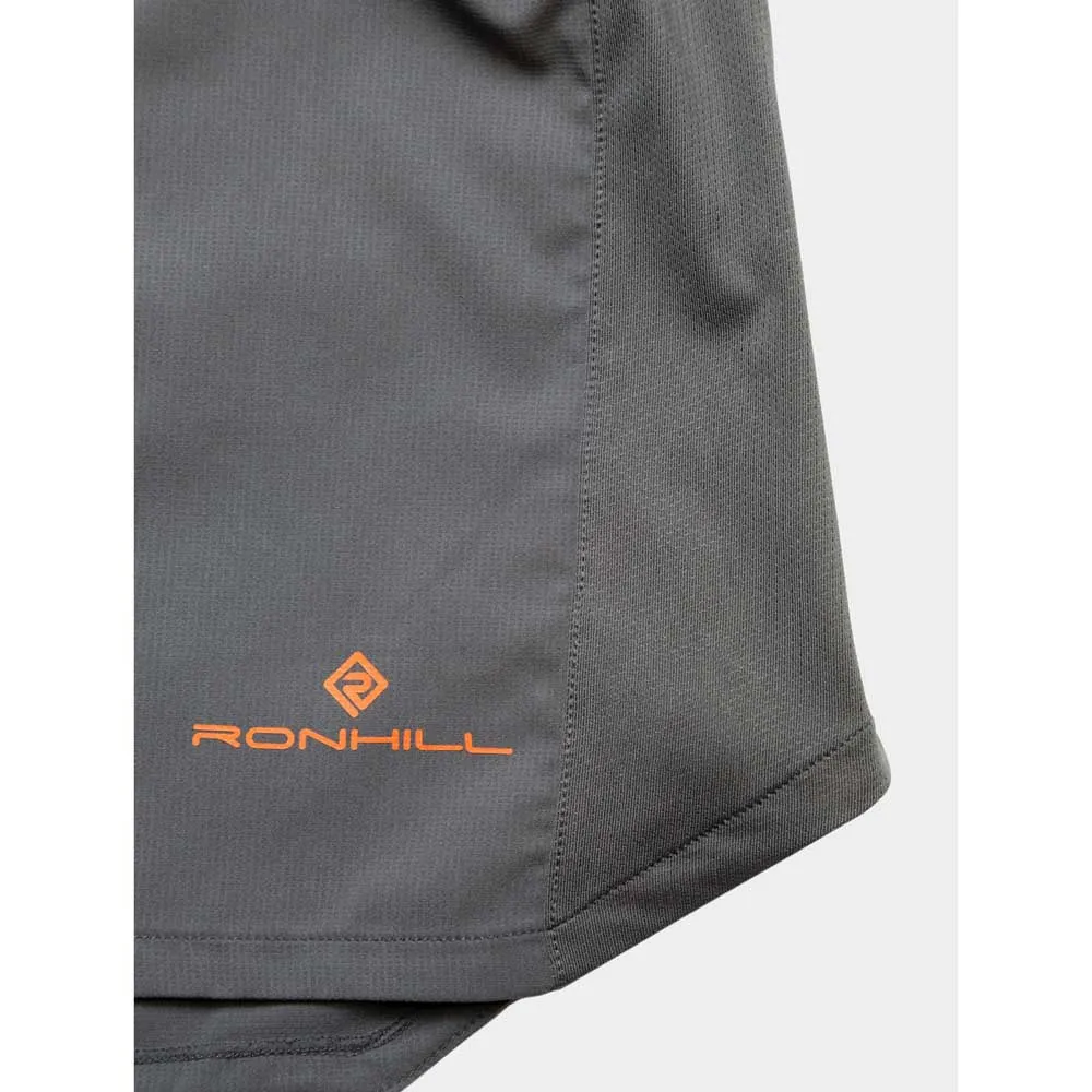 Ronhill Tech 5`` Shorts male, Iron / cardinal orange
